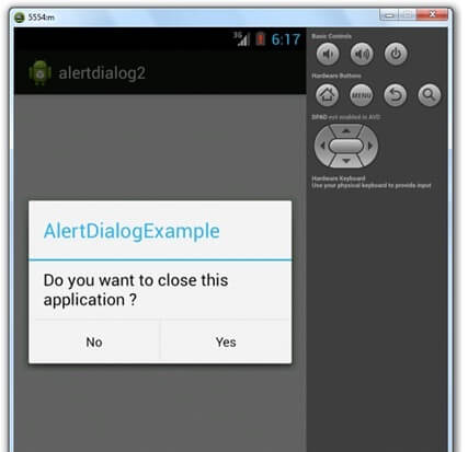 android alert dialog example output 1