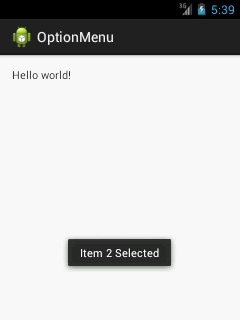 android option menu example output 3