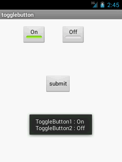 android toggle button example output 2