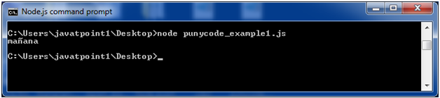 Node.js punycode example 1