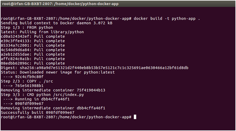 Docker Python application 3