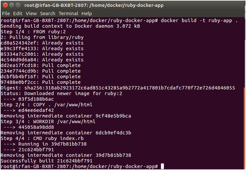 Docker Ruby application 3