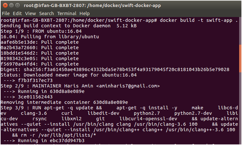 Docker Swift application 3
