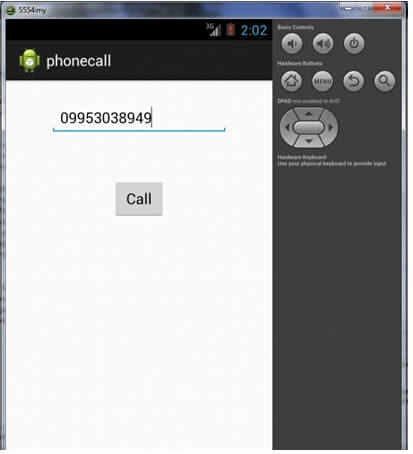 android phone call example output 1