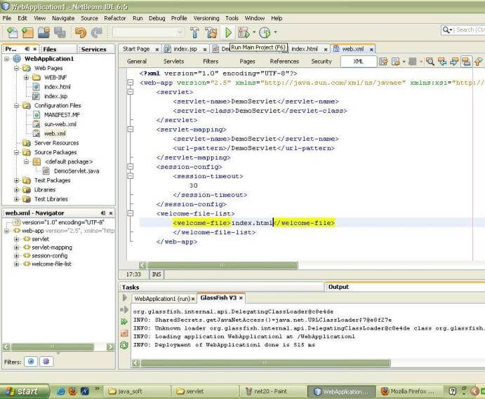 Creating a servlet in NetBeans IDE