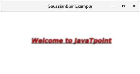 JavaFX GaussianBlur Effect