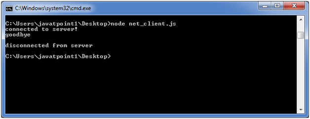 Node.js net example 2