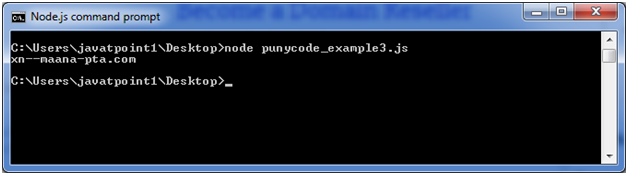 Node.js punycode example 3