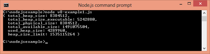 Node.js v8 example 1